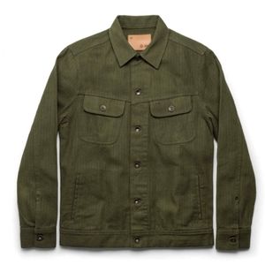 Taylor Stitch Long Haul Jacket Olive Herringbone